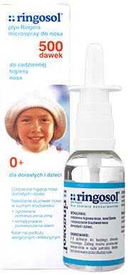 Ringosol delikatny spray do nawilżania nosa opakowanie